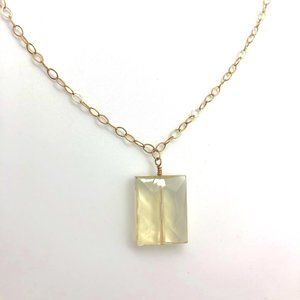 Abundance + Clarity Lemon Quartz 'Nui' Necklace